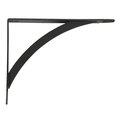 John Sterling John Sterling RP-0053-7BK 7 in. Elegant Shelf Bracket in Black- - pack of 10 5374681